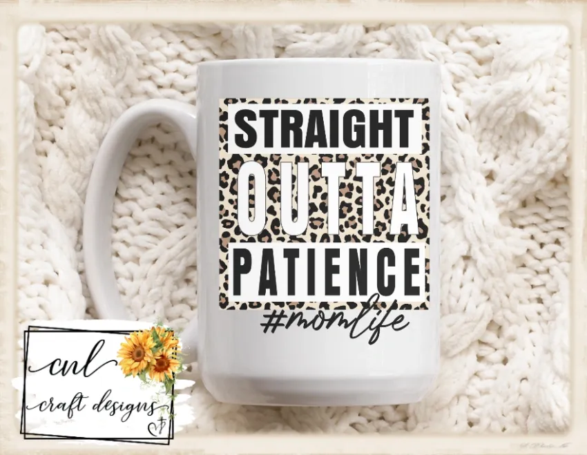 15oz ceramic mug with a hand-pressed design